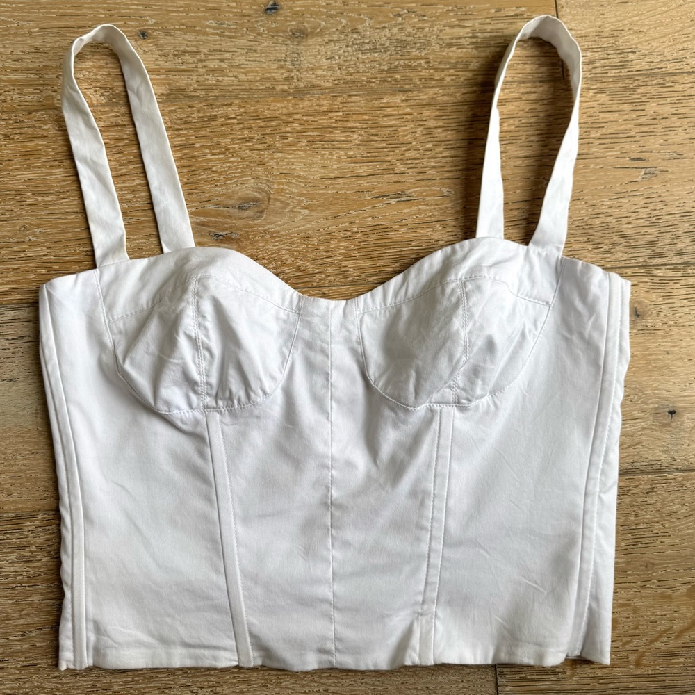 Zara Sweetheart Cropped Corset Bustier Top